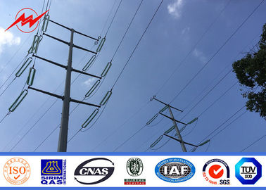 중국 지상 처리 ASTM A123가 다각형 40FT 69kv 금속에 의하여 강철 전화선용 전주 직류 전기를 통했습니다 협력 업체