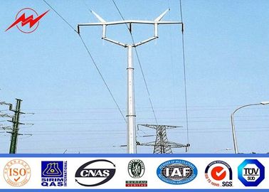 중국 ASTM A123에 의하여 직류 전기를 통하는 표준 강철 전봇대 배급 69 KV 동력선 폴란드 협력 업체