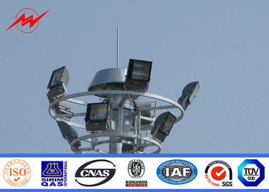 중국 플랫폼 20 - 50 미터를 가진 8각형 강철 전기 요법 높은 돛대 전등 기둥 협력 업체