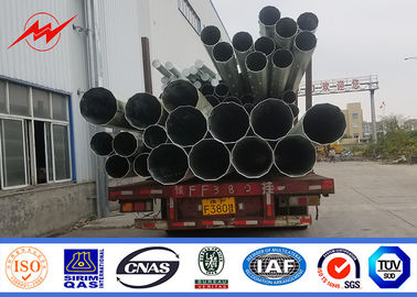 중국 Q235 교차하는 팔 12m 가로등 폴란드, 8각형 전등 기둥 협력 업체