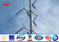132kv Octagonal  Electrical Galvanized Steel Telescopic Pole AWS D1.1 For Power Line Project 협력 업체