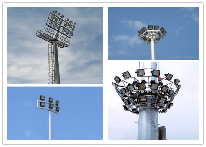 고속도로/축구 경기장 높은 돛대 전등 기둥 30m 고도 12mm 간격 2