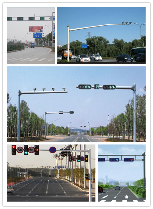 직업적인 신호등 폴란드, 자동적인 LED 교통 표지 도로 전등 기둥 0