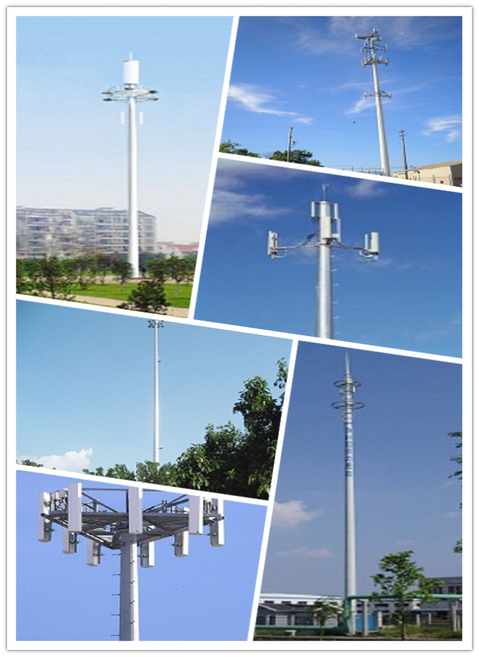 고전압에 의하여 직류 전기를 통하는 강철 전기 Monopole 원거리 통신 탑 2