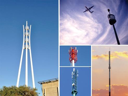 강철 95 ft 단청 폴란드 탑 가늘게 한 이동할 수 있는 휴대폰 탑은 강철 폴란드 플랜지를 붙였습니다 1