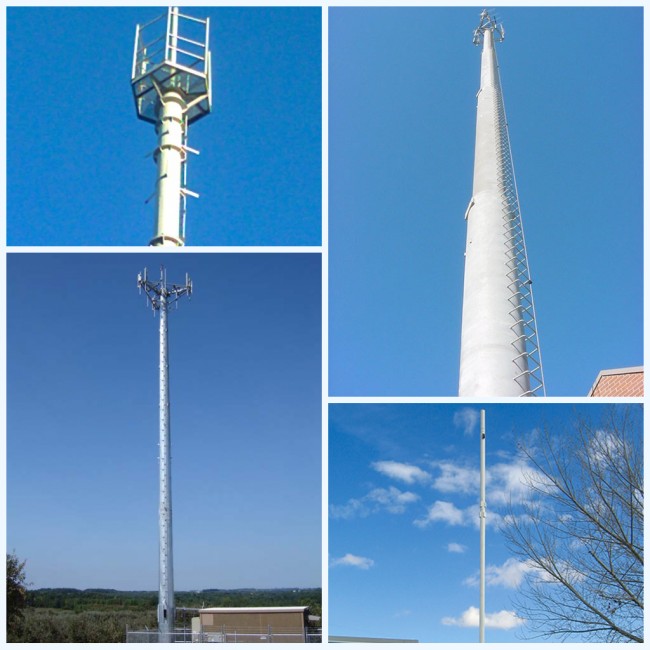 미끄러짐 소매는 따라진 콘크리트를 가진 80ft GSM 단청 폴란드 탑을 가늘게 했습니다 2