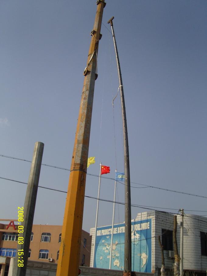 60ft 1280kg 전기 전력 기둥 기본, 맞춤형 색상의 강철 유틸리티 기둥 2