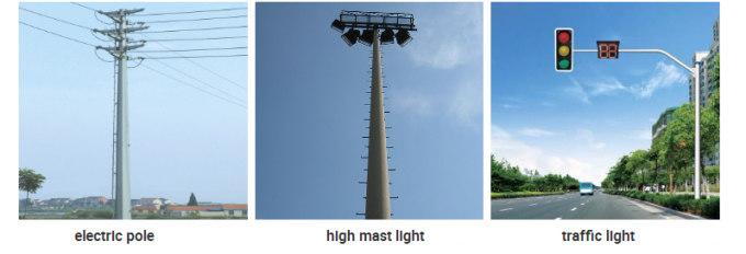 ISO 기준 태양 가로등 폴란드, 주문을 받아서 만들어지는 폴란드 관 강철 6-15m 색깔 1