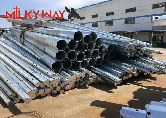 품질  11.9m 940dan Galvanized Steel Utility Power Poles with 2.5mm-16mm Thickness for Long-Lasting Electrical Transmission 공장