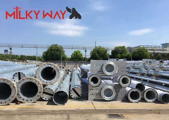 품질  90ft Galvanized Mono Pole Tower for Telecommunication with Quick Assembly and Domestic Steel Construction 공장