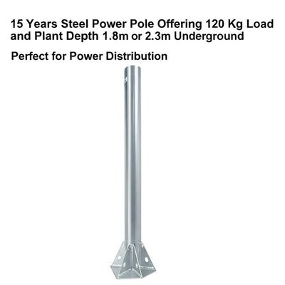 품질  15 Years Warranty Steel Power Pole with 120 Kg Load Capacity and 1.8m or 2.3m Plant Depth for Power Distribution 공장
