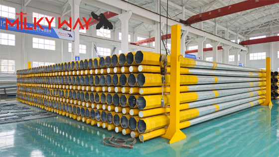품질  High-Strength Q460 Octagonal Hot-Dip Galvanized Steel Pole for 69kV Power Transmission Lines 공장