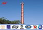 강철 100ft 단청 폴란드 이동할 수 있는 셀룰라 전화 탑은/가늘게 하고/플랜지가 붙은 강철 폴란드 협력 업체