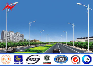 Q235 교차하는 팔 12m 가로등 폴란드, 8각형 전등 기둥