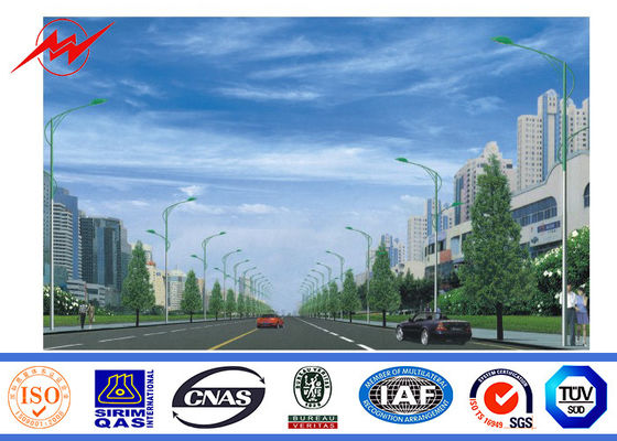 거리 조명을 위한 2.75mm 12m 두 배 팔에 의하여 직류 전기를 통하는 강철 폴란드를 그리기