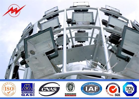 스포츠 센터를 위한 높은 돛대 극 빛이 뜨거운 복각에 의하여 문 밖으로 직류 전기를 통했습니다