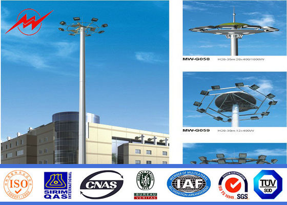 400w HPS 손전등을 가진 전봇대 높은 돛대 폴란드가 HDG에 의하여 직류 전기를 통했습니다