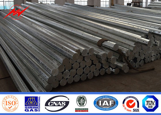 Q345 HDG 낮은 전압 전기 금속 전화선용 전주 32M 20KN/열간압연 강철 폴란드