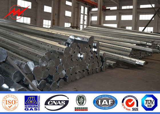 HDG 32M 20 KN 전기 강철 전봇대 5mm 교차하는 팔을 가진 3개의 단면도