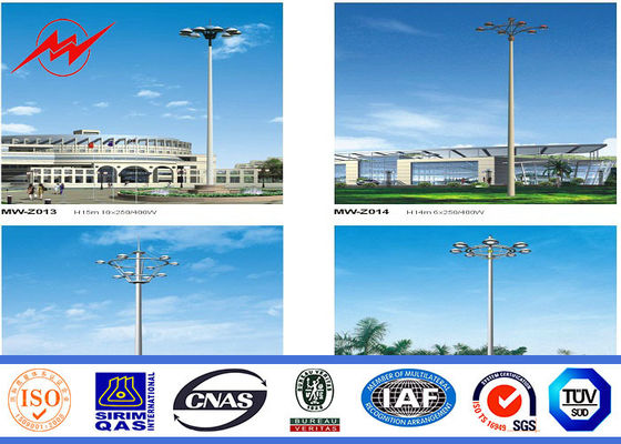 3개의 단면도 백색 강철 장식적인 가로등 폴란드 고강도 반대로 녹