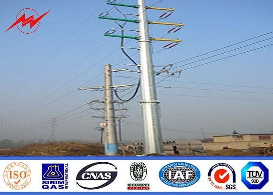 132kv distribition 전송 힘을 위한 16M 10KN 4mm 벽 간격 강철 전화선용 전주