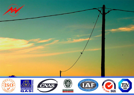 전력 탑을 위한 11.8M 50KN 6mm Thikcness 강철 전화선용 전주