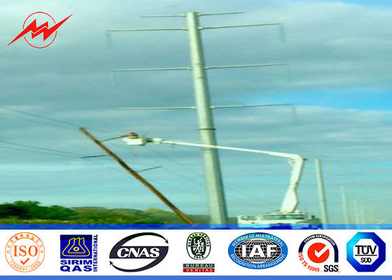 전력 탑을 위한 11.8M 50KN 6mm Thikcness 강철 전화선용 전주