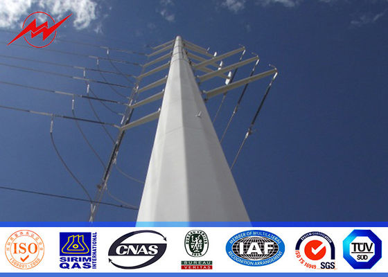 교차하는 팔을 가진 측 7m 강철 관 전력 폴란드 다 낮은 전압