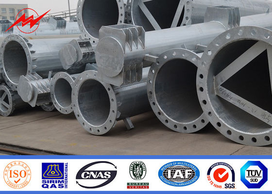 교차하는 팔을 가진 다각형 33KV 12m 전기 전송 강철 전화선용 전주