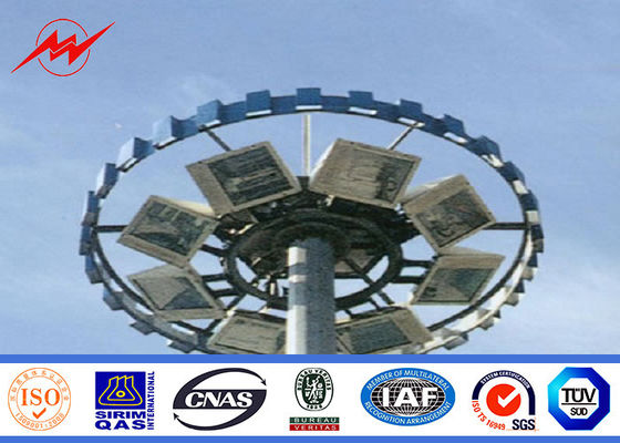 Rasing 전기 체계를 가진 S355JR 다각형 25m 직류 전기를 통한 스포츠 전등 기둥