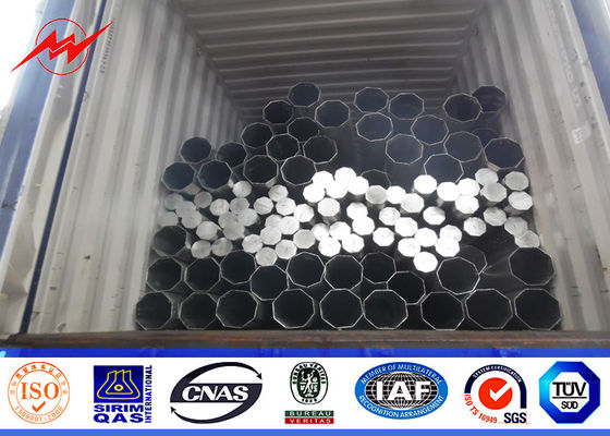 배반 팔 둥근 69kv 10m는 폭발 방지 유형 강철 전화선용 전주를 합동합니다