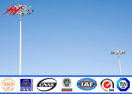 35M 400kg Rasing 드는 체계를 가진 둥근 직류 전기를 통한 경기장 높은 돛대 전등 기둥