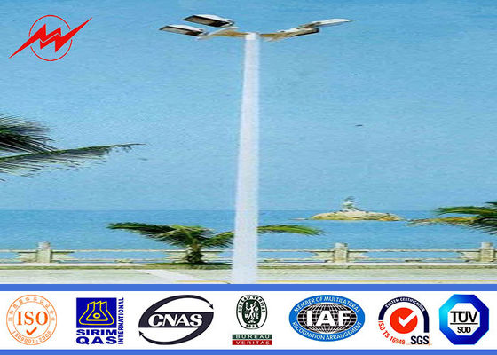 전문가 25m 8개의 측에 의하여 직류 전기를 통하는 강철 옥외 정연한 전등 기둥 10 KV ~550 KV