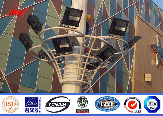 외부 주차장 가연 광물 높은 돛대 탑 3mm 둥근 램프 패널과 25m