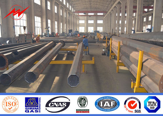 두 배 팔을 가진 주차장 전등 기둥이 11m 옥외 사각에 의하여 직류 전기를 통했습니다