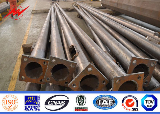 12 M 3.5mm 두 배 팔 가로등 폴란드, 강철 관 폴란드 Warrenty 15 년