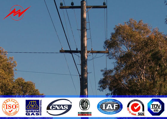 주문을 받아서 만들어진 110KV 다각형 강철 관 폴란드 가로등 공도 전등 기둥