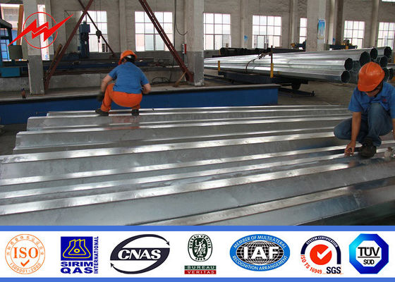 강철 폴란드 10m가 교차하는 팔에 의하여 25 ft 12m 15m 강철 69 KV 전봇대 직류 전기를 통했습니다