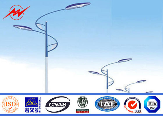 직류 전기를 통한 강철 가로등 폴란드 단 하나 교차하는 팔에 다각형 6m 10m