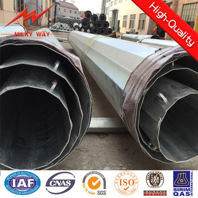 옥외 Gr65 Dodecagonal 24m 송전을 위한 20KN 강철 전봇대