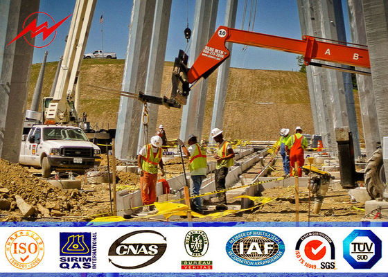 전기 배급 선을 위한 69 kv 필리핀에 의하여 직류 전기를 통하는 강철 전화선용 전주