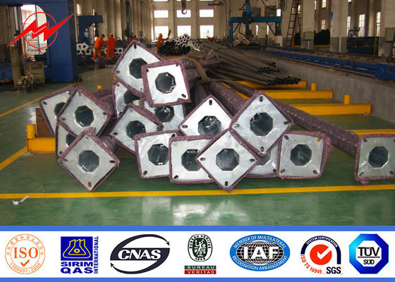 2.75mm 5-6m Led Street Light Pole Hot Dip Galanization Steel For Airport Seaport Plaza 경기장