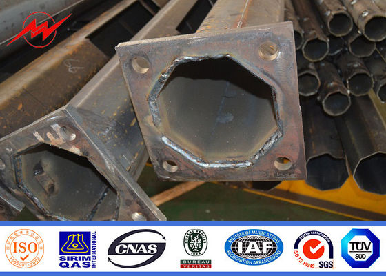 2.75mm 5-6m Led Street Light Pole Hot Dip Galanization Steel For Airport Seaport Plaza 경기장
