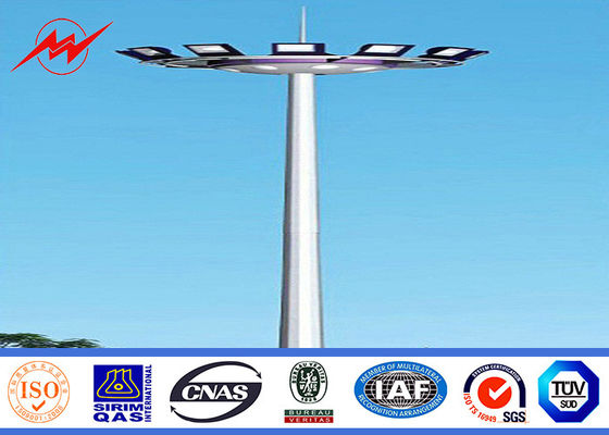 둥근 손전등 포가를 가진 높은 돛대 전등 기둥이 45M에 의하여 80 아니오 LED 빛 직류 전기를 통했습니다