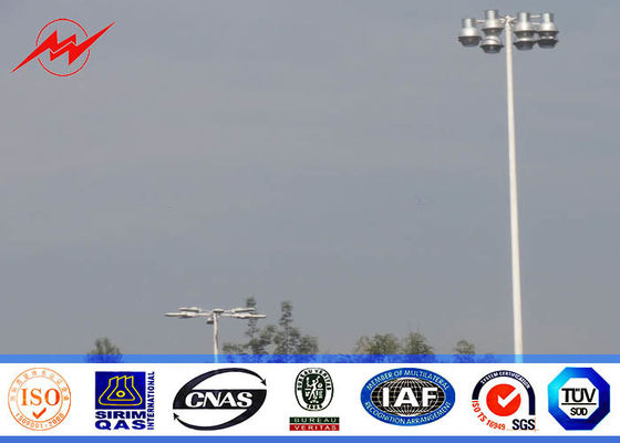 경기장을 위한 8각형 높은 돛대 전등 기둥 플랫폼 80 아니오 LED 빛이 45M에 의하여 직류 전기를 통했습니다