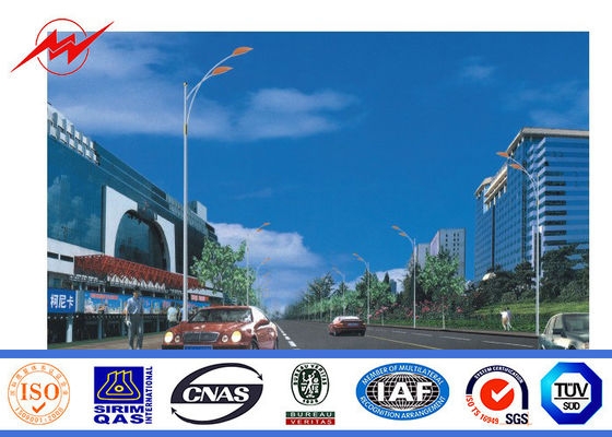 가로등을 위한 100W LED 빛을 가진 전등 기둥 8각형 10M 고도가 뜨거운 복각에 의하여 강철 도로 직류 전기를 통했습니다