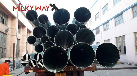 고 안전 요인 설계 부하와 함께 전기 전송을위한 핫 딥 가ല്바니제 철강 유틸리티 폴