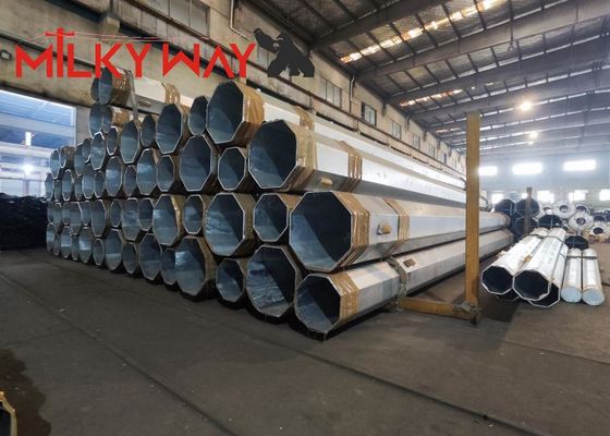빠른 조립 및 국내 철강 건설과 함께 통신을 위해 90ft galvanized 모노 폴 타워