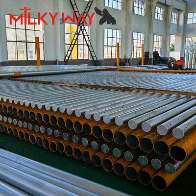 High Strength S500MC Steel Power Pole with Hot Galvanized Surface and Stainless Steel Fastened Bolts for Electricity Networks
