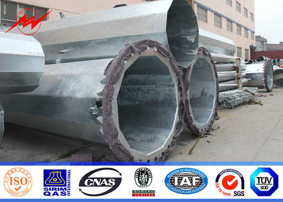 25ft에 75ft 전기 Concial는 강철 전화선용 전주의 강철 전원 분배 폴란드 10kv ~ 550kv를 가늘게 했습니다